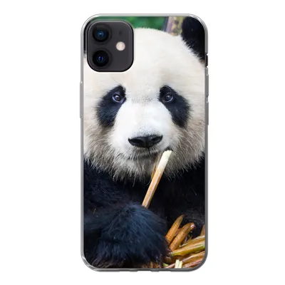 Produktbild von MuchoWow® Handyhülle Schutzhülle Hülle für iPhone 12 mini Panda - Bambus - Natur Silikon Softcase Handy Hülle - Bild