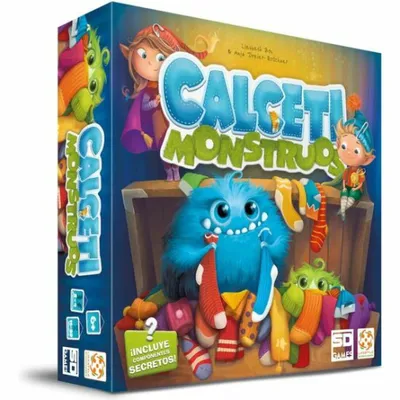 Produktbild von SD GAMES SOCKS MONSTERS – Kinderbrettspiel ab 6 Jahren, Geschicklichkeitsspiel für 1 bis 4 Spieler
