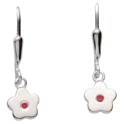 Produktbild von Miamar 02.KS133R Mädchen Ohrringe Blume Silber Zirkonia pink
