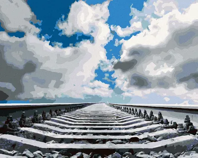 Produktbild von Zuty - Malen nach Zahlen - EISENBAHN, 40x50 cm, mit Keilrahmen (bereits gespannt)