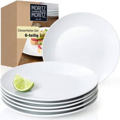 Produktbild von Moritz & Moritz BASIC 6tlg Dessertteller Set weiß