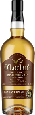 Produktbild von O'Loclan's Triple Distilled Single Malt Irish Whiskey Rum Cask Finish 0,7 l | Alk. 43% Vol.