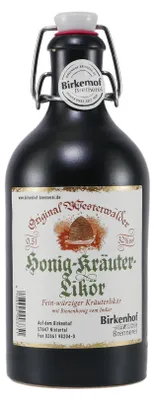 Produktbild von Birkenhof Honig-Kräuter-Likör im Tonkrug