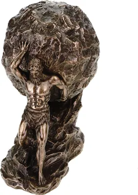 Immagine prodotto di Sisifo leggenda greca con roccia - bronzato da Veronese Figura Dio