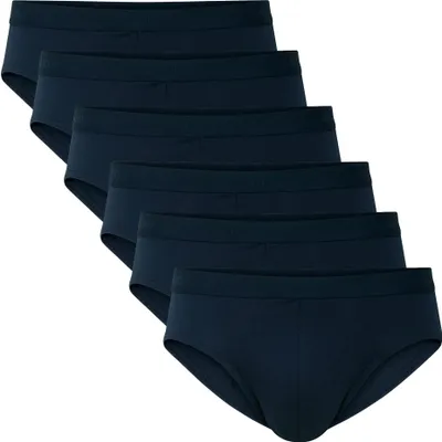 Produktbild von CALIDA Herren Slip, 6er Pack - Natural Benefit, Elastikbund, Single Jersey Dunkelblau S (46/48)