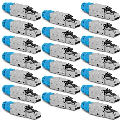 Produktbild von Netzwerkstecker Cat8 CAT8.1 RJ45 Stecker 20 Steckverbinder werkzeuglos geschirmt