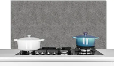Produktbild von KitchenYeah®  Spritzschutz Küche - Küchenrückwand - Wandschutz für Herd und Spüle - Beton - Textur - Muster 120x60 - Alu-Dibond (Alternative zum Spritzschutz aus Glas) - Hitzebeständig - Herdspritzsch