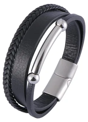 Produktbild von Geflochtenes Armband für Herren mit Gravur