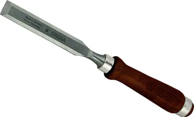 Zdjęcie produktu dla ULMIA Stechbeitel 18 mm braunem Griff 300 mm inklusive dunklem Holzheft 167-18
