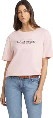 Produktbild von Guess Jeans Oversize American Tradition Kurzarm-t-shirt Rosa XS Damen Rosa XS
