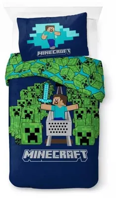 Produktbild von Minecraft Bettbezug creepers - 140 x 200 cm - Baumwolle