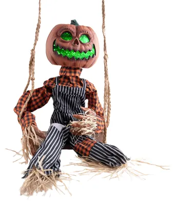 Produktbild von Halloween Dekofigur "Schaukelkürbis" Animiert | 90 cm