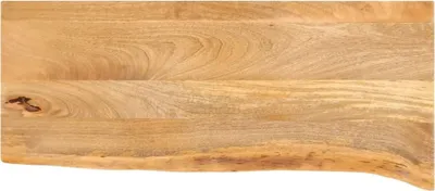 Produktbild von Möbel Tischplatte mit Baumkante 80x40x3,8 cm Massivholz Mango - Schreibtischplatte 370490