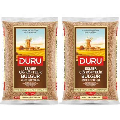 Produktbild von Duru Braune Weizengrütze-Fein (Esmer Cig Köftelik) 2 x 1000g -Doppelpack