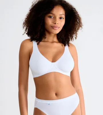 Image de Soutien-gorge sans armatures sloggi Basic+ Soft Bra pour femmes - BLANC - Taille 90 D