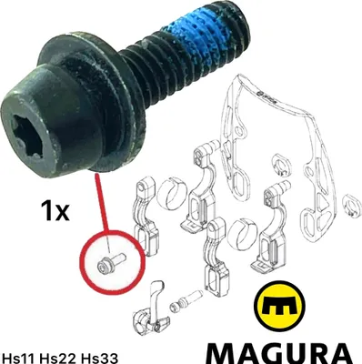 Produktbild von 1x Magura M6 Torx T25 Befestigungsschraube für Bremszylinder (0720934)