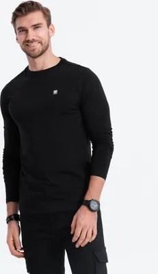 Immagine prodotto di Ombre Clothing T-shirt da uomo a maniche lunghe Biraunt nero L