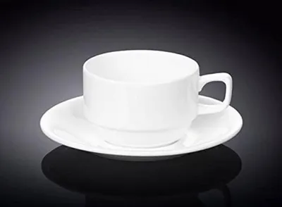 Zdjęcie produktu dla Wilmax filiżanka ze spodkiem, 220 ml, porcelana, WL-993008/AB