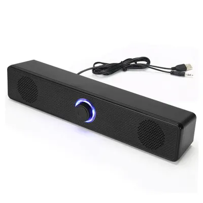 Produktbild von Computerlautsprecher, kabelgebunden, USB-Desktop-Soundbar, HiFi, klarer Klang, Lautstärkeregler, Mini-Lautsprecher für PC, Laptop, Tablet, für PS5