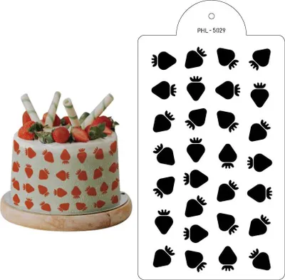 Zdjęcie produktu dla Szablon Truskawki 40x21cm - Cakesicq