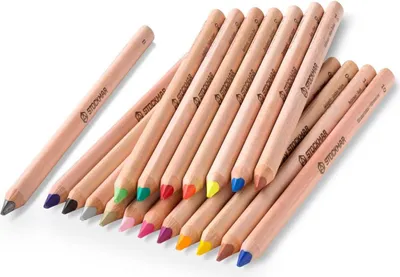 Produktbild von Stockmar Buntstifte dreieckignachhaltig 18+1 Farben Set