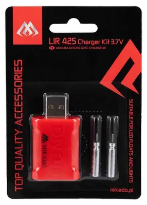 Obrázek produktu pro Mikado Batteries Rechargaeble With Charger Lir425 1 Set