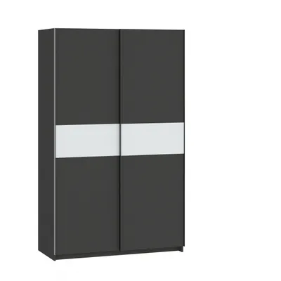Obrázok produktu pre Šatníková skriňa do predsiene 122 cm RANDLER - antracitová / biela