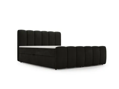 Produktbild von GrainGold Boxspringbett Cloud 180x200 - Bett mit Matratze und Topper - Boxspringbett mit Bettkasten und Matratze - Boxspringbett Dunkelgrau (Royal 37)