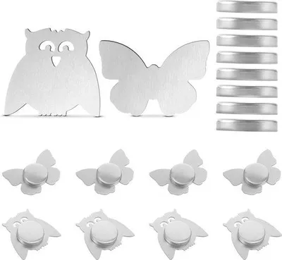 Produktbild von Famanu Tischdeckenbeschwerer - Magnetische Gewichte im Schmetterlingsdesign - 8 Stück