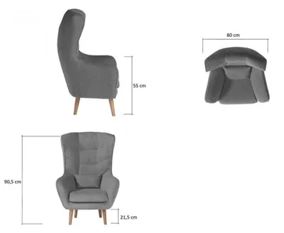 Produktbild von Sessel Club Lounge Designer Lehn Stuhl Polster Sofa 1 Sitzer Fernseh Neu Textil