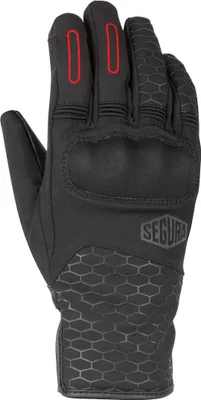 Produktbild von Segura Natcho wasserdichte Winter Damen Motorrad Handschuhe, schwarz/rot, 6 (M)