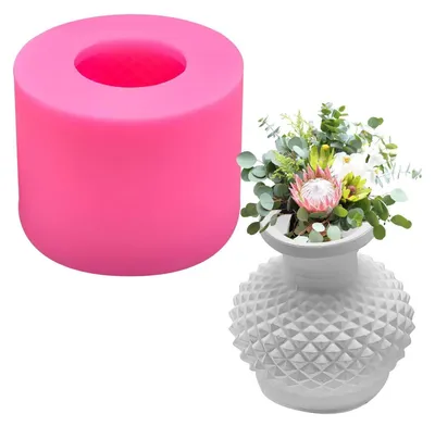 Produktbild von Silikonform 3D Vase Gießform Blumentopf Mini Vasen DIY 6.5x5cm