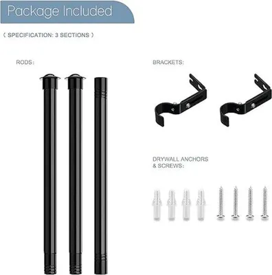 Produktbild von Famanu Vorhangstange 28 mm - Metall 76-115 cm