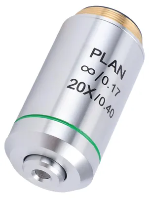 Image de Objectif 20X Plan Infinity, 20,2 mm, filetage RMS, pour microscopes biologiques