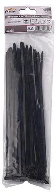 KesTek Kabelbinder 4,8x250mm schwarz 50Stk Nylon Binder Kabelbinder Set 4066986403354 407953 40335KT