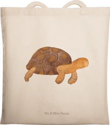 Produktbild von Mr. & Mrs. Panda Einkaufstasche Schildkröte Marschieren - Transparent - Geschenk, Tasche, Tote Bag, Inspiration, Meer, Laptoptasche, Shopping, Schildkröten, Neustart