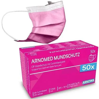 Zdjęcie produktu dla Maseczki medyczne jednorazowe chirurgiczne ochrona ust nosa 50 szt