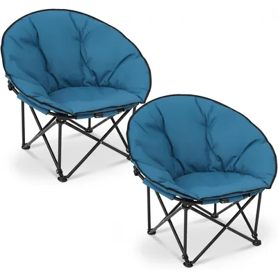 Produktbild von Sekey 2er Set Klappstuhl Gepolstert Camping Klappsessel XXL Campingstuhl Faltbar Gartenstuhl Klappbar Sessel bis 140KG