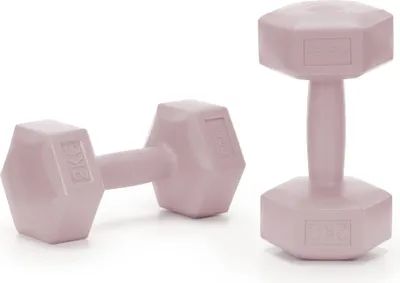 Obrázok produktu pre Sada činkových závaží ACTIGET 2×2 kg – činky pre ženy a domáce použitie | Fitness, silový tréning, cvičenie v domácej posilňovni – ružová