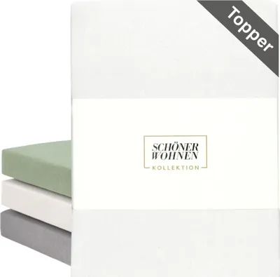 Image de Collection SCHÖNER WOHNEN Drap-housse BASIC Blanc 180 x 200 cm