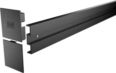 Immagine prodotto di Set distanziatori per maniglie PLANEO X 12,5: profilo distanziatore, terminali, 2000 mm, nero grafite