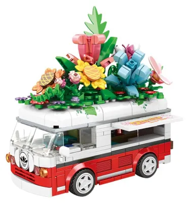 Produktbild von WOMA C0286 Blumenverkaufswagen Klemmbaustein 457 Teile ab 6