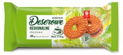 Zdjęcie produktu dla Cukry Nyskie Herbatniki Regionalne Deserowe zbożowe 180 g