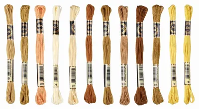 Stickgarn 12 Stränge Polyester 8 m braun für Kreuzstich