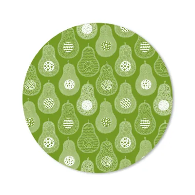 Produktbild von MuchoWow® Mauspad Mousepad Avocado - Muster - Grün 30x30 cm - Mousepads - Maus Mat - Pad - Mausunterlage - Tischunterlage - Schreibtischmatten