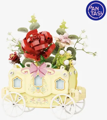 Produktbild von Pantasy 15027 Rose Cart Klemmbausteine Spielzeug Bausatz-NEU
