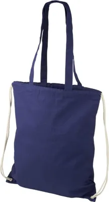 Produktbild von Bullet Baumwolltasche Eliza mit Kordelzug PF1462 (38 x 42 cm) (Marineblau)