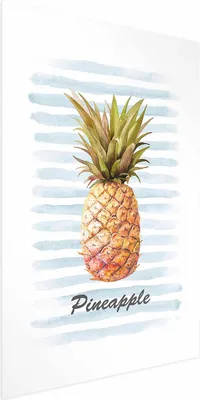 Produktbild von Posterpapier Poster - Pineapple and Stripes 60x90 cm Blätter b-B-0348-ao-a