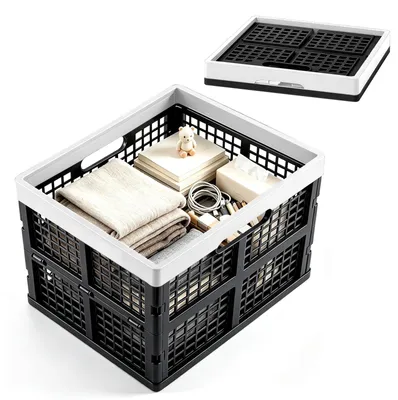 Faltbare Aufbewahrungsbox 36 l, 33x33x33 cm, schwarz