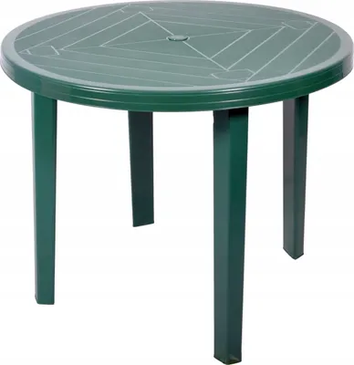 Immagine prodotto di Tavolo da giardino rotondo in plastica verde 90 cm